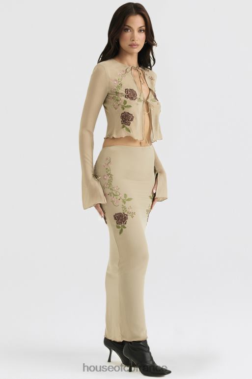 House of CB jupe longue à fleurs d\'artichaut Lailah N888H900 vêtements