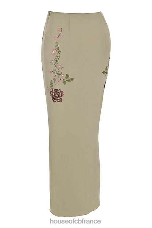 House of CB jupe longue à fleurs d\'artichaut Lailah N888H900 vêtements