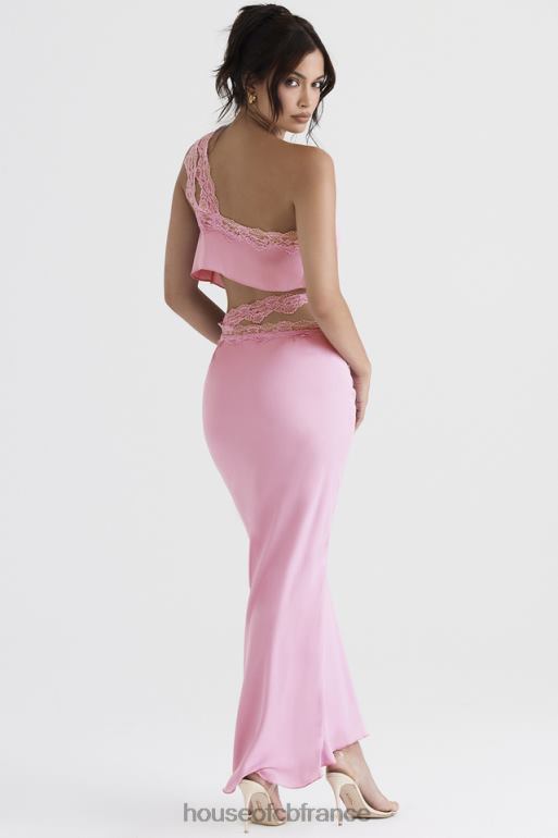 House of CB jupe longue rose Mathilda avec bordure en dentelle N888H909 vêtements