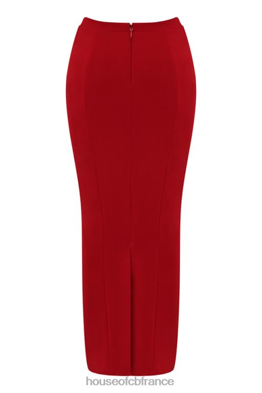 House of CB jupe longue rose rouge nayara N888H875 vêtements
