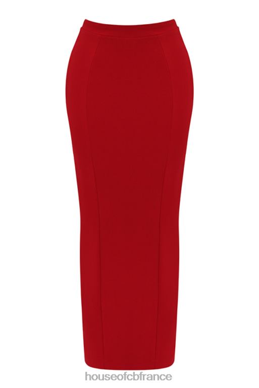 House of CB jupe longue rose rouge nayara N888H875 vêtements