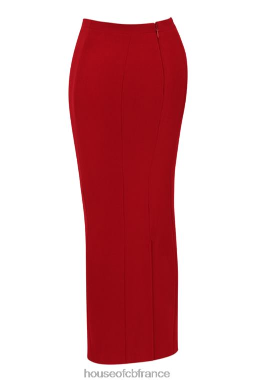 House of CB jupe longue rose rouge nayara N888H875 vêtements