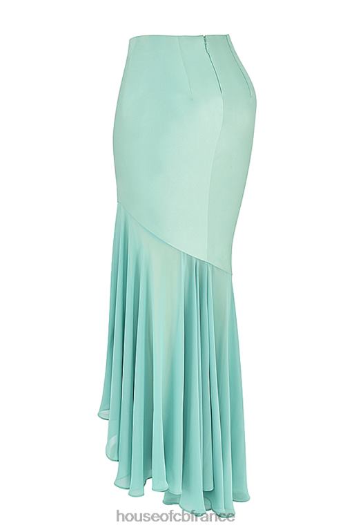 House of CB jupe longue à volants lila jade N888H915 vêtements