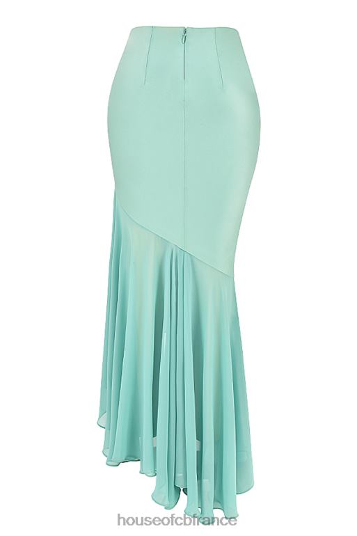House of CB jupe longue à volants lila jade N888H915 vêtements