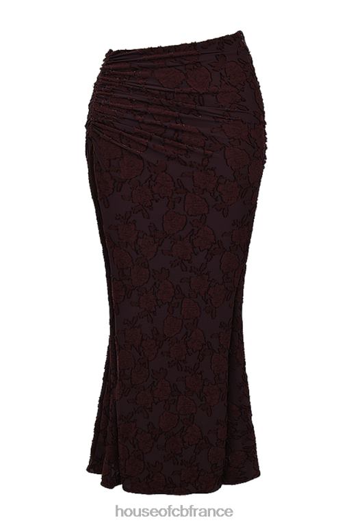 House of CB jupe mi-longue adrielle cacao N888H833 vêtements
