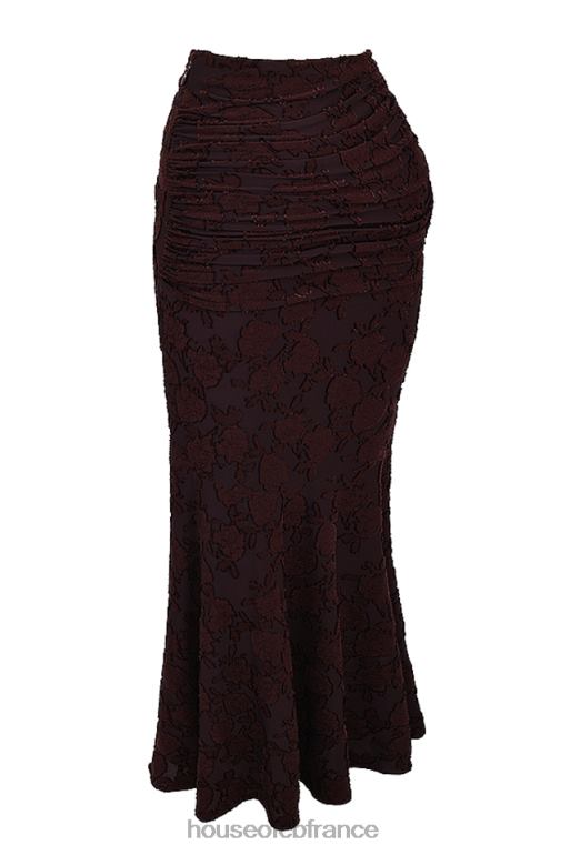 House of CB jupe mi-longue adrielle cacao N888H833 vêtements