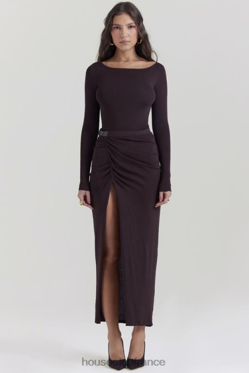 House of CB jupe mi-longue en maille expresso lilas N888H834 vêtements