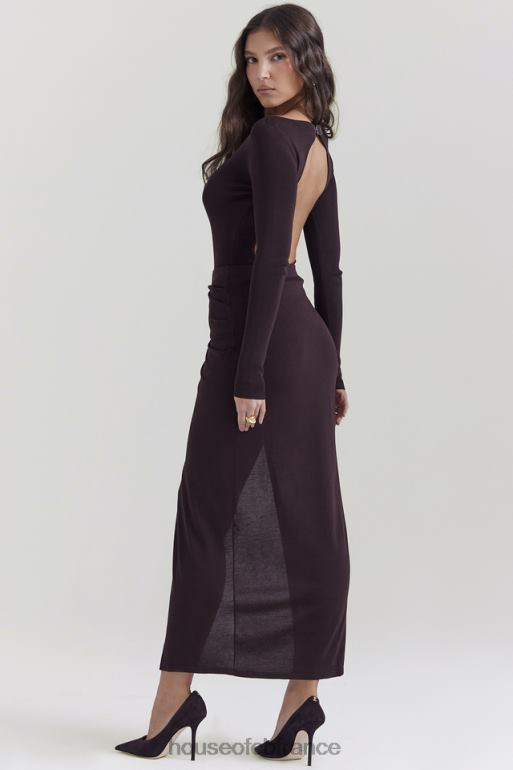 House of CB jupe mi-longue en maille expresso lilas N888H834 vêtements