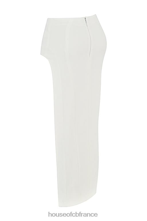 House of CB jupe mi-longue fendue sur la cuisse ivoire francesca N888H938 vêtements
