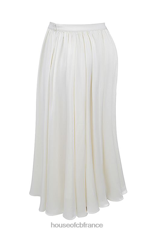 House of CB jupe mi-longue froncée ivoire suzette N888H839 vêtements