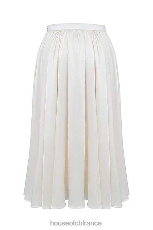 House of CB jupe mi-longue froncée ivoire suzette N888H839 vêtements