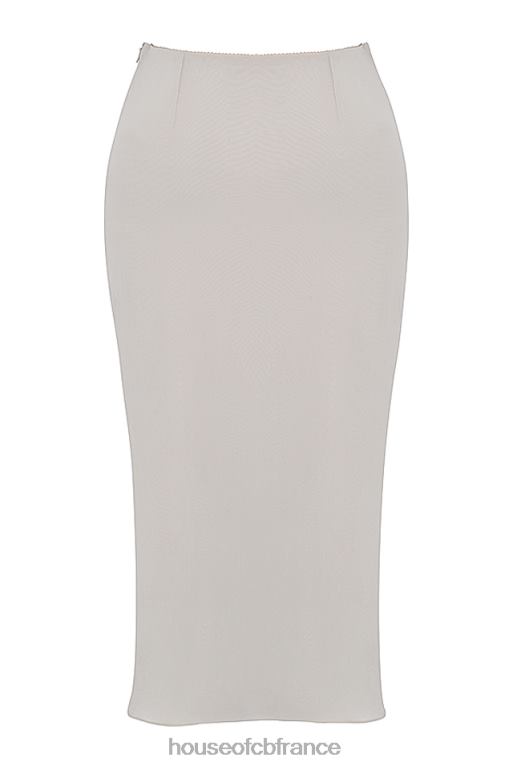 House of CB jupe mi-longue à perles champagne amal N888H872 vêtements