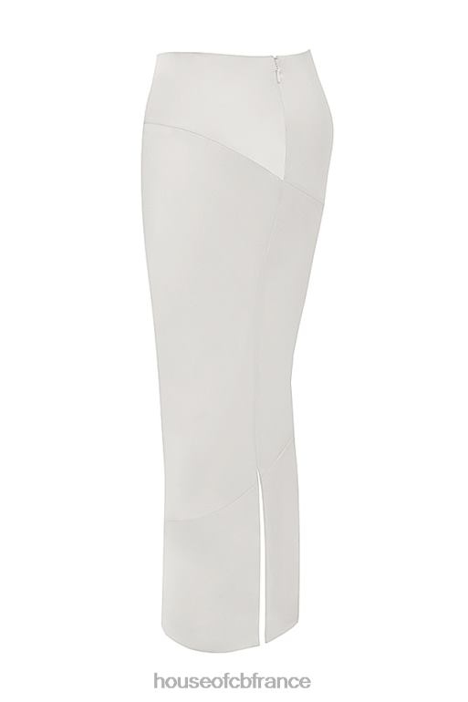 House of CB jupe midi coupe en biais en satin ivoire colette N888H911 vêtements
