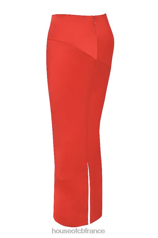 House of CB jupe midi taille basse en satin écarlate colette N888H943 vêtements