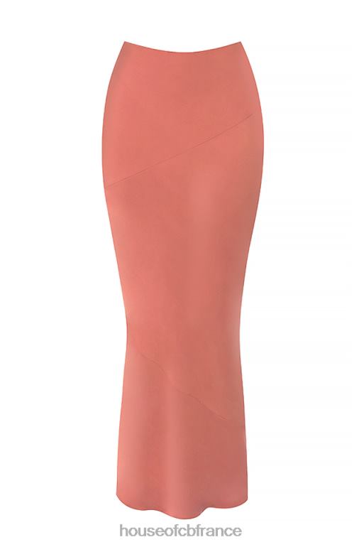 House of CB jupe midi taille basse en satin colette rose N888H948 vêtements