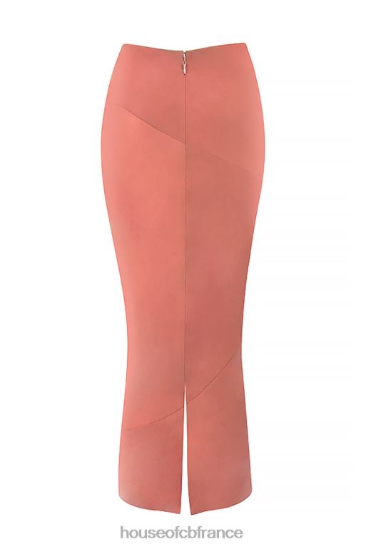 House of CB jupe midi taille basse en satin colette rose N888H948 vêtements