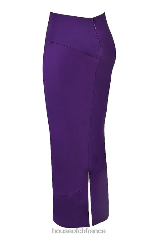 House of CB jupe midi taille basse en satin raisin colette N888H959 vêtements