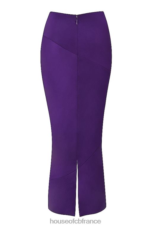 House of CB jupe midi taille basse en satin raisin colette N888H959 vêtements