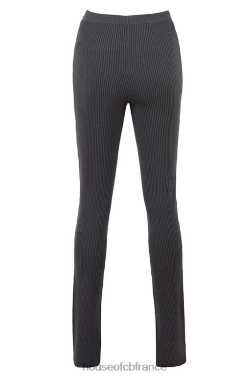 House of CB legging mitzi en maille côtelée gris foncé N888H893 vêtements