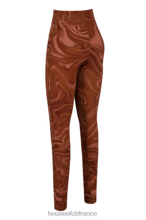 House of CB leggings en maille tourbillonnante violette N888H967 vêtements