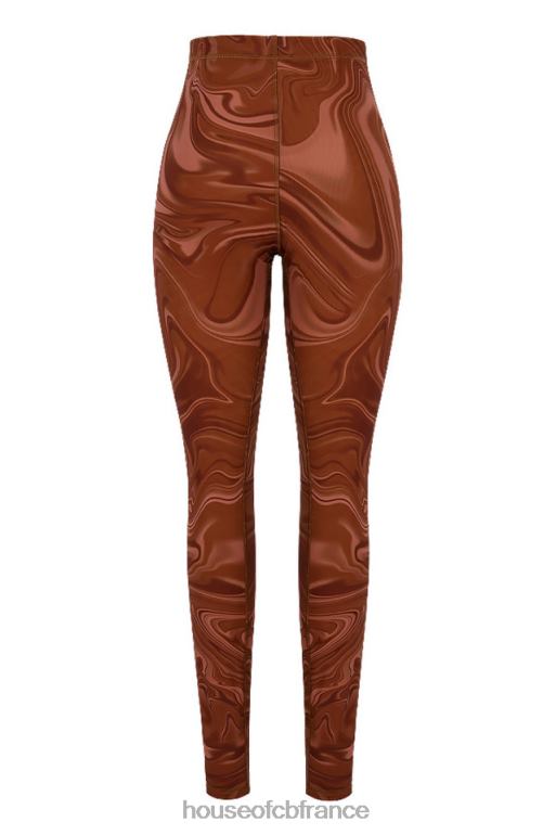 House of CB leggings en maille tourbillonnante violette N888H967 vêtements