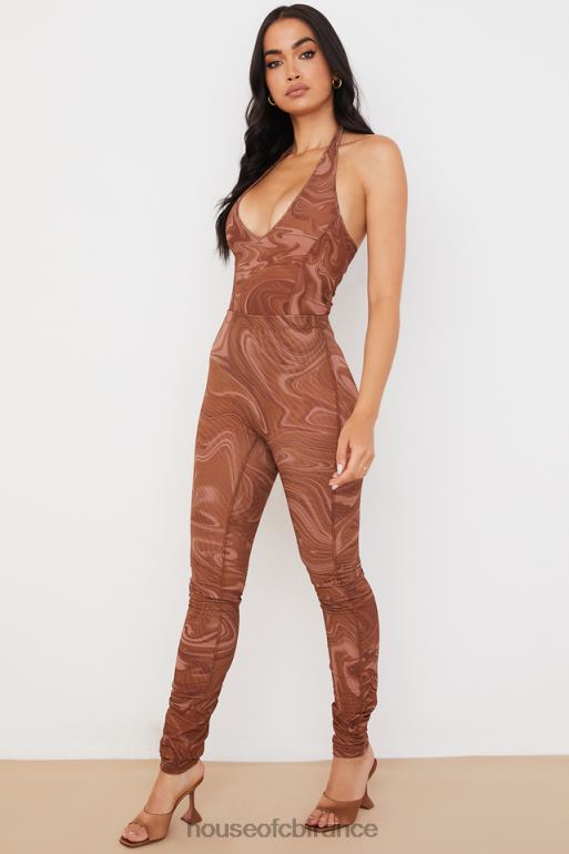 House of CB leggings en maille tourbillonnante violette N888H967 vêtements