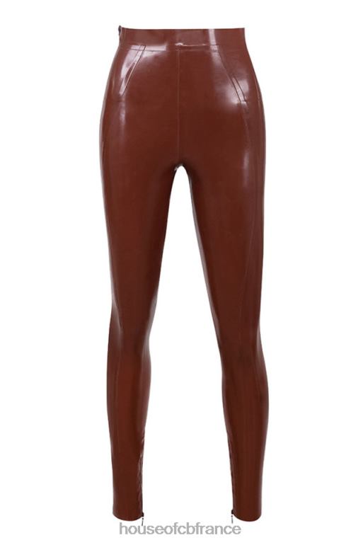 House of CB lia cacao legging taille haute en latex N888H969 vêtements