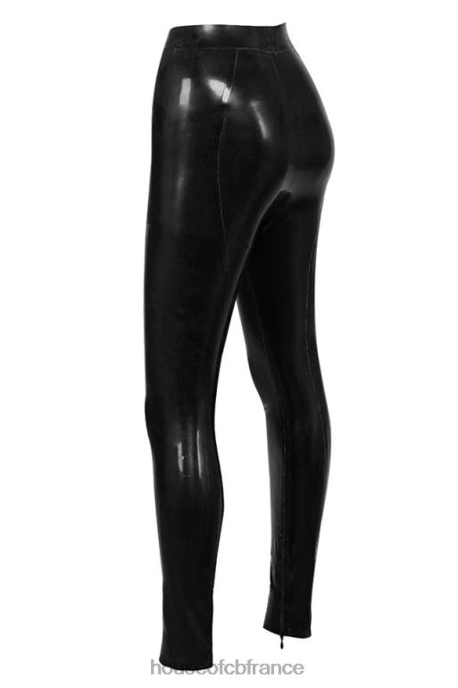 House of CB lia leggings taille haute en latex noir N888H1010 vêtements
