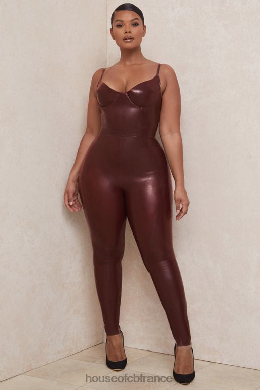 House of CB lia raisin legging taille haute en latex N888H1003 vêtements