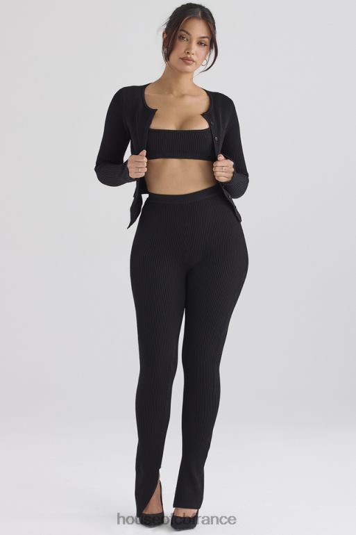 House of CB mitzi legging en maille côtelée noir N888H876 vêtements