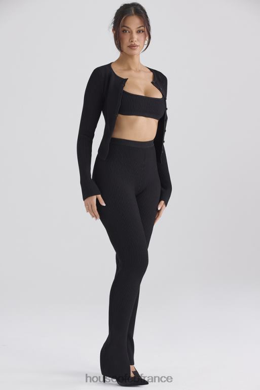 House of CB mitzi legging en maille côtelée noir N888H876 vêtements