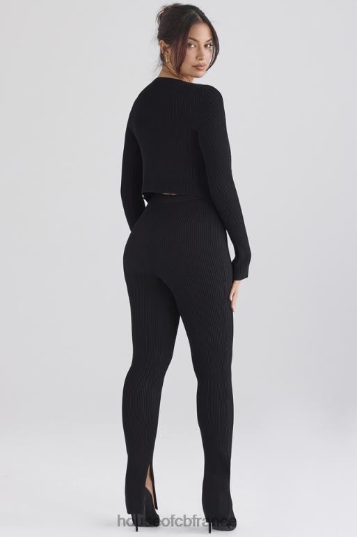 House of CB mitzi legging en maille côtelée noir N888H876 vêtements