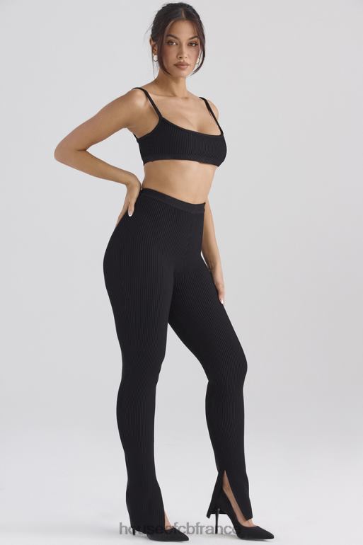 House of CB mitzi legging en maille côtelée noir N888H876 vêtements