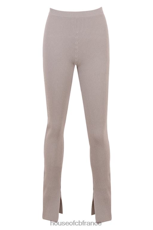 House of CB mitzi legging en maille côtelée taupe N888H877 vêtements