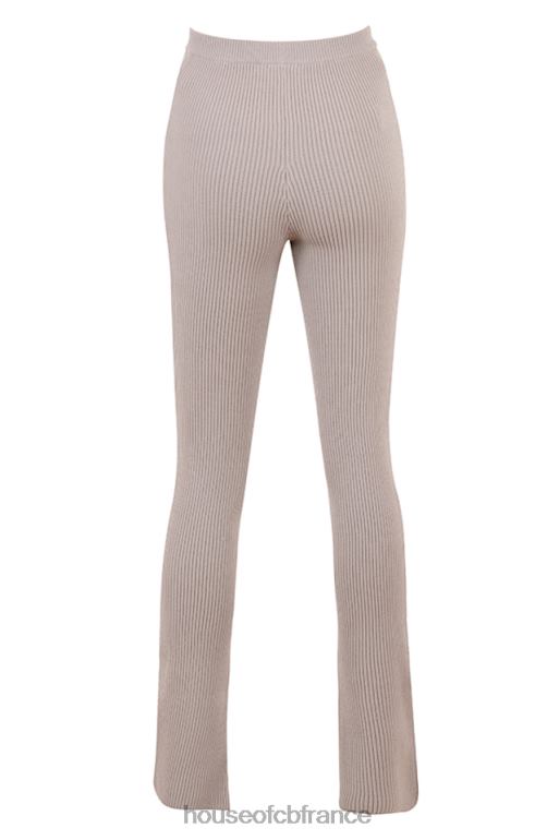 House of CB mitzi legging en maille côtelée taupe N888H877 vêtements