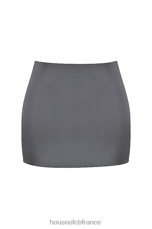 House of CB Catalina Shadow - Mini-jupe trapèze en satin N888H936 vêtements