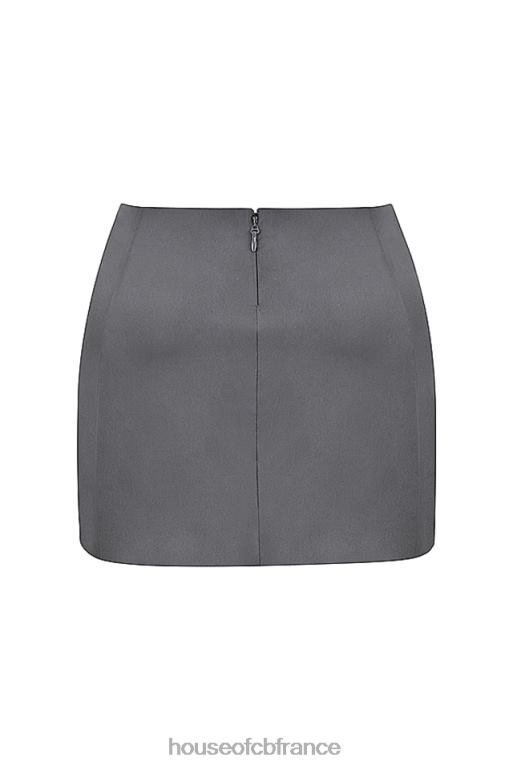 House of CB Catalina Shadow - Mini-jupe trapèze en satin N888H936 vêtements