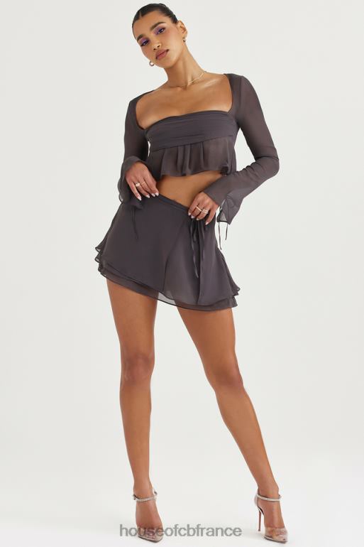 House of CB Clarice Shadow - Mini-jupe superposée flottante N888H935 vêtements