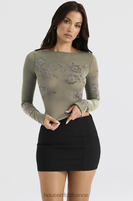 House of CB Nisha mini-jupe sculptante noire N888H896 vêtements