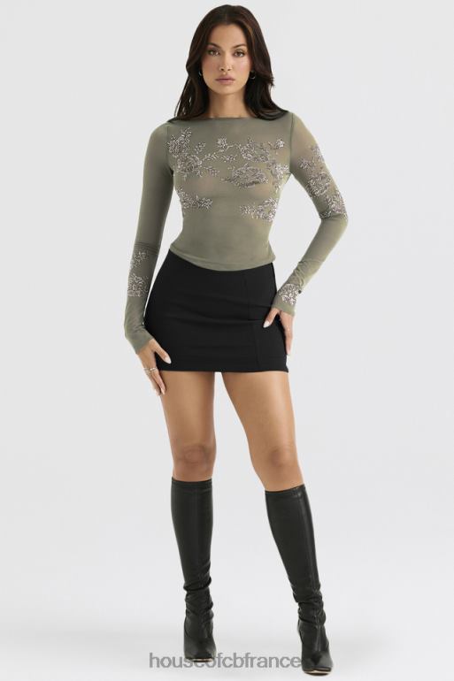 House of CB Nisha mini-jupe sculptante noire N888H896 vêtements