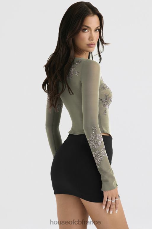 House of CB Nisha mini-jupe sculptante noire N888H896 vêtements