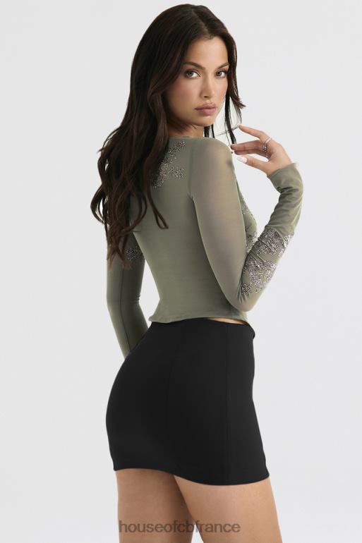 House of CB Nisha mini-jupe sculptante noire N888H896 vêtements