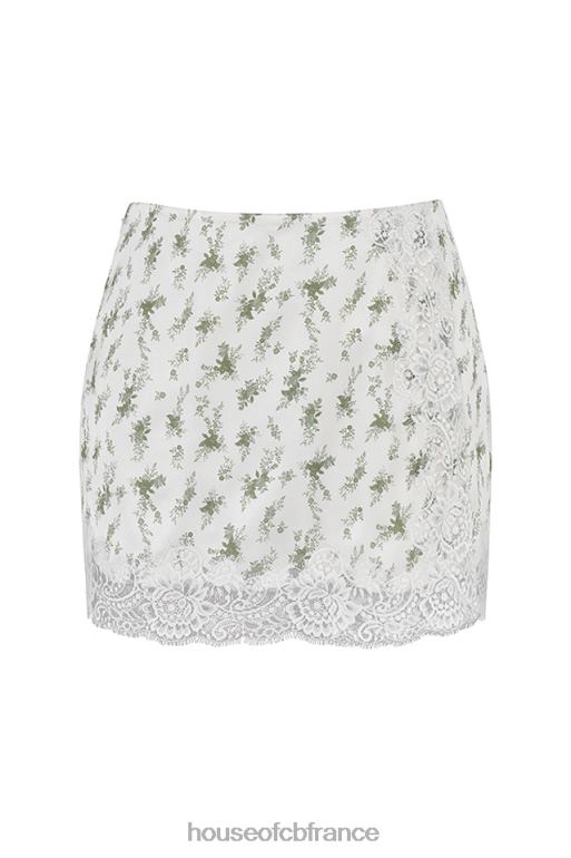 House of CB Noemie Garden - Mini-jupe à bordure en dentelle et imprimé N888H922 vêtements