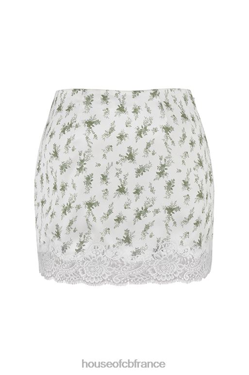 House of CB Noemie Garden - Mini-jupe à bordure en dentelle et imprimé N888H922 vêtements