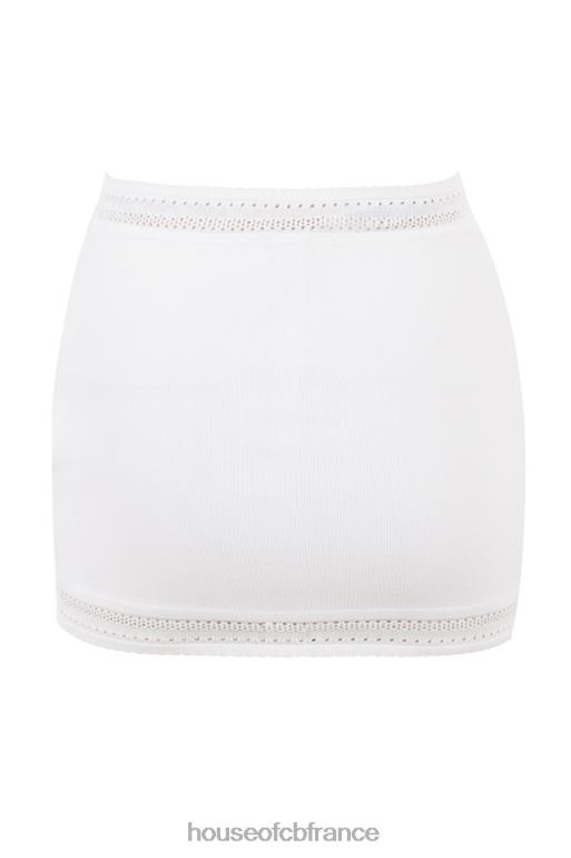 House of CB Sarelle - Mini-jupe en maille délicate ivoire N888H921 vêtements