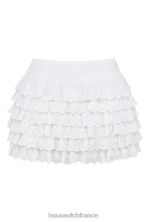 House of CB fifi mini jupe superposée blanche N888H854 vêtements