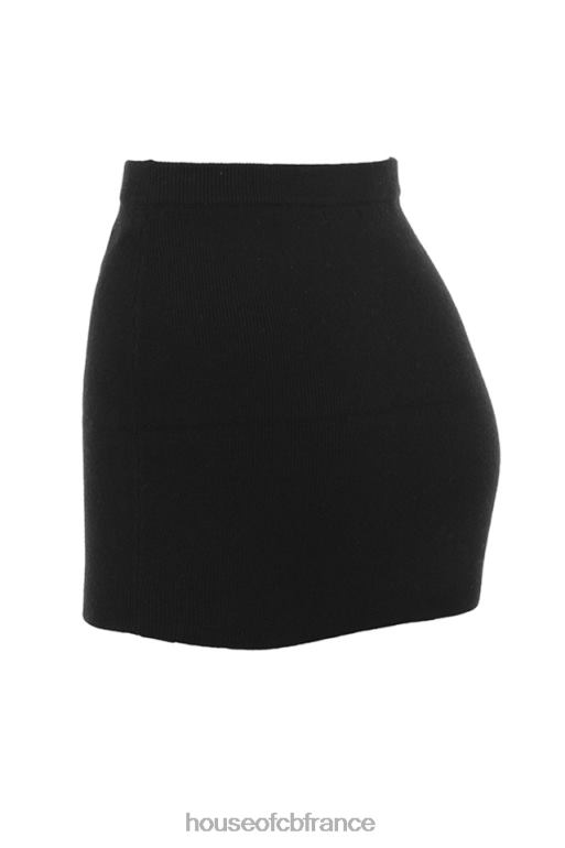 House of CB mini jupe en cachemire noir avril N888H883 vêtements