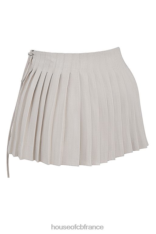 House of CB mini-jupe portefeuille plissée tatum stone N888H848 vêtements