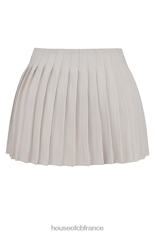 House of CB mini-jupe portefeuille plissée tatum stone N888H848 vêtements
