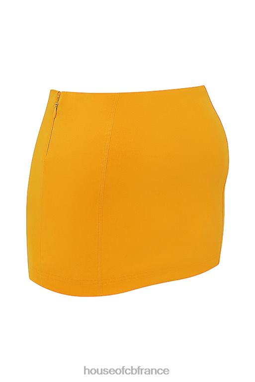 House of CB mini-jupe sculptante Nisha Tangerine N888H846 vêtements